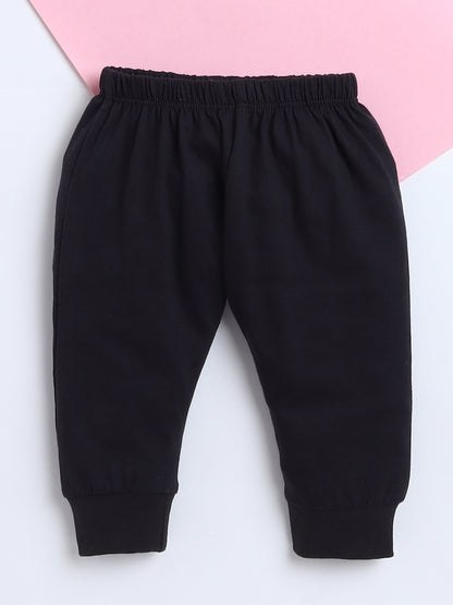 Polka Tots Baby Onesie Newborn Outfit Set – Soft Cotton Elephant Print Half Sleeves Onesie with Leggings (Orange & Black)