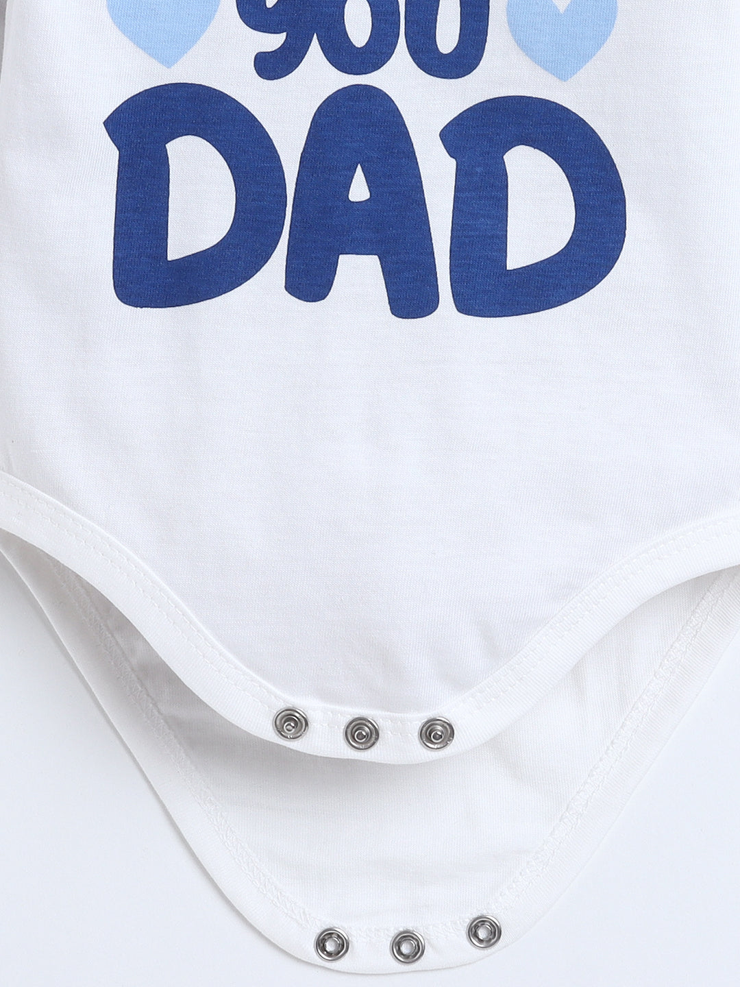 Polka Tots Pack of 3 Soft Cotton Full Sleeves Baby Onesies – Love Prints (White)