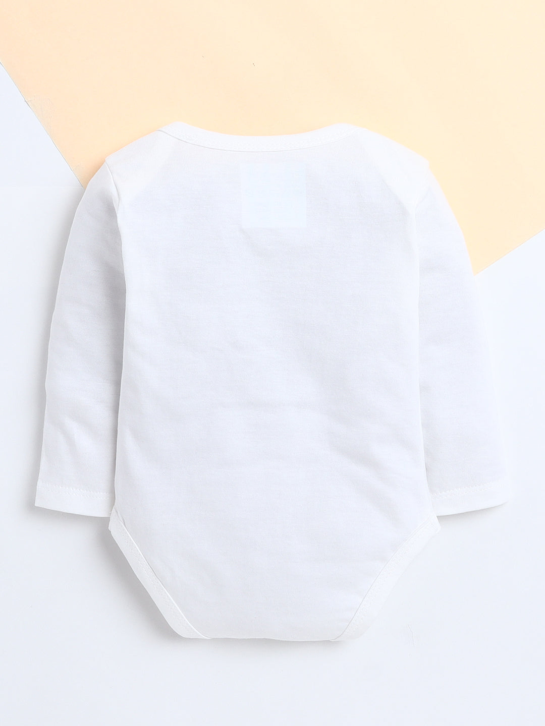 Polka Tots Pack of 3 Soft Cotton Full Sleeves Baby Onesies – Love Prints (White)