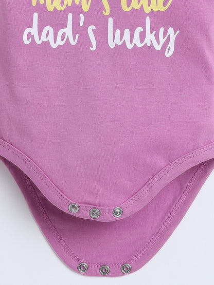 Polka Tots Pack of 3 Soft Cotton Full Sleeves Baby Onesies - Heart Applique, Colorblock Pocket & Cute Quote Prints (Multicolor)