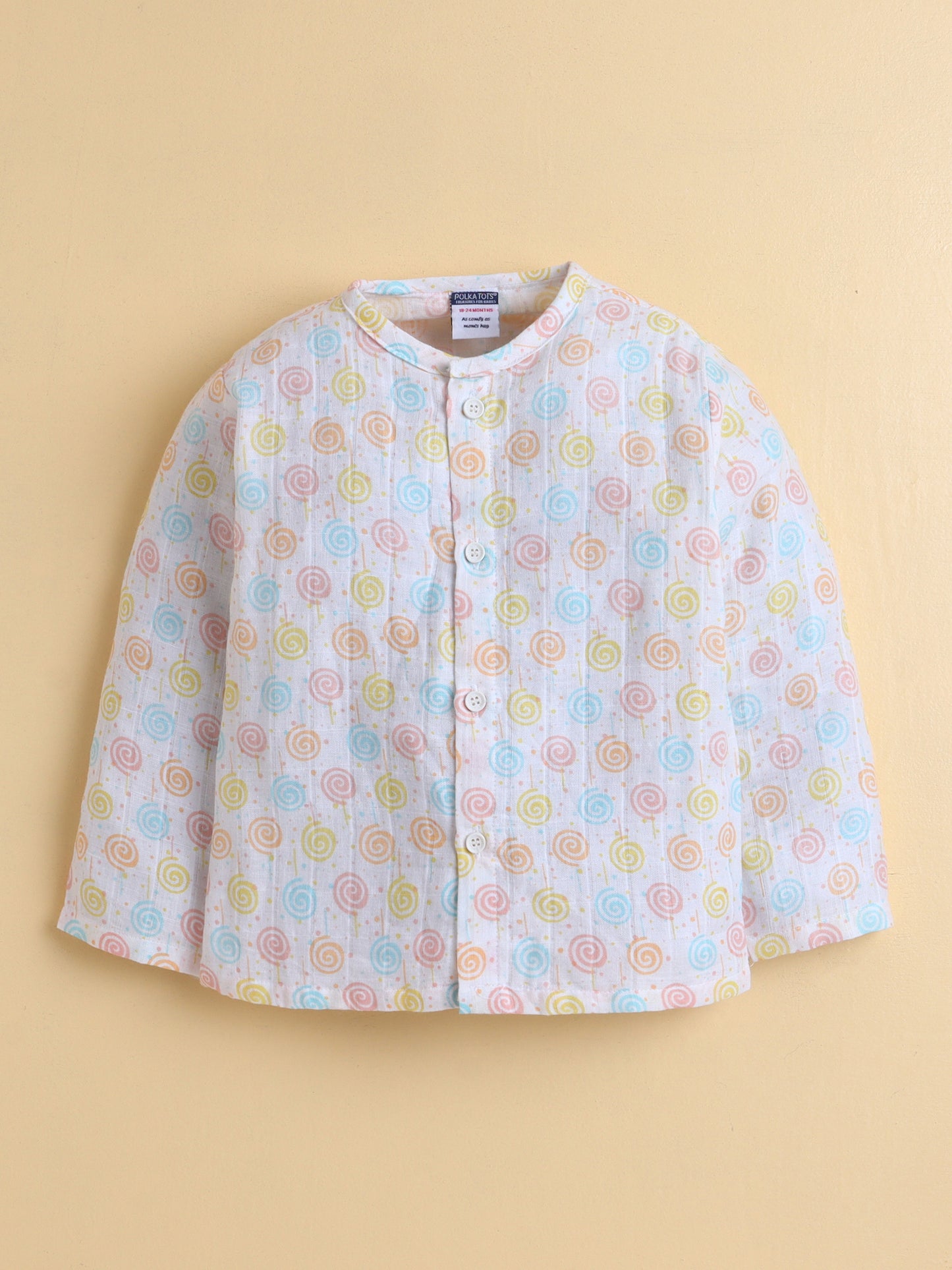 Polka Tots Muslin Cotton Sleeping Koala Print Jhabla & Pant Set