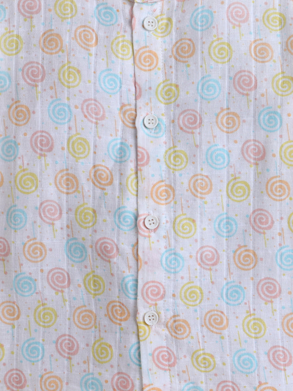 Polka Tots Muslin Cotton Sleeping Koala Print Jhabla & Pant Set