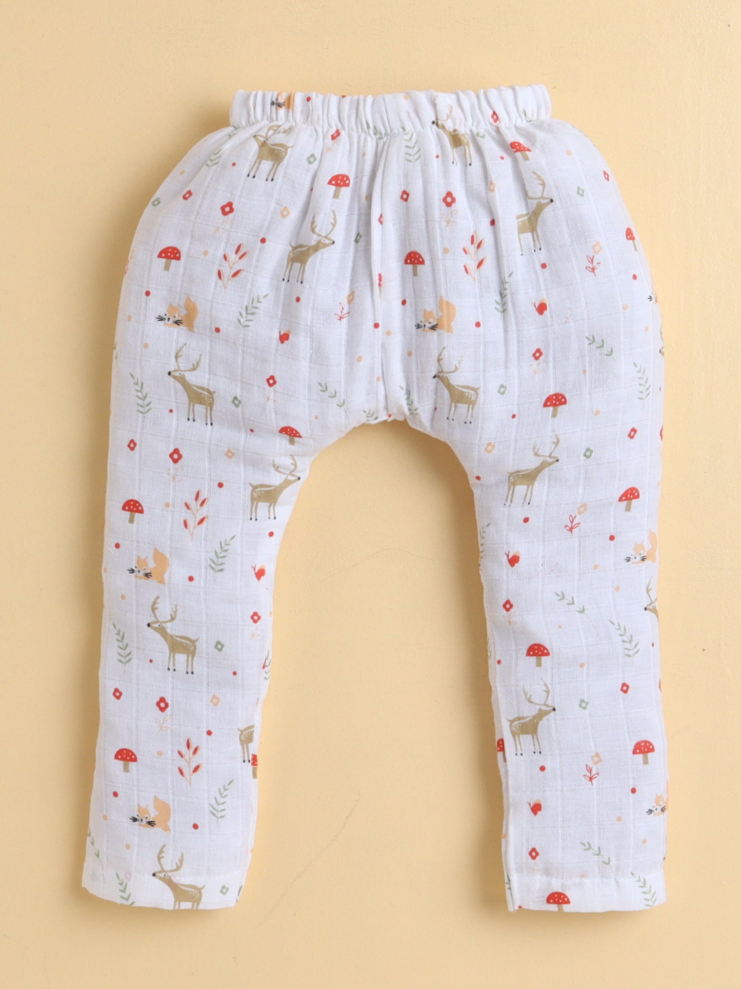 Polka Tots Muslin Cotton Sleeping Koala Print Jhabla & Pant Set