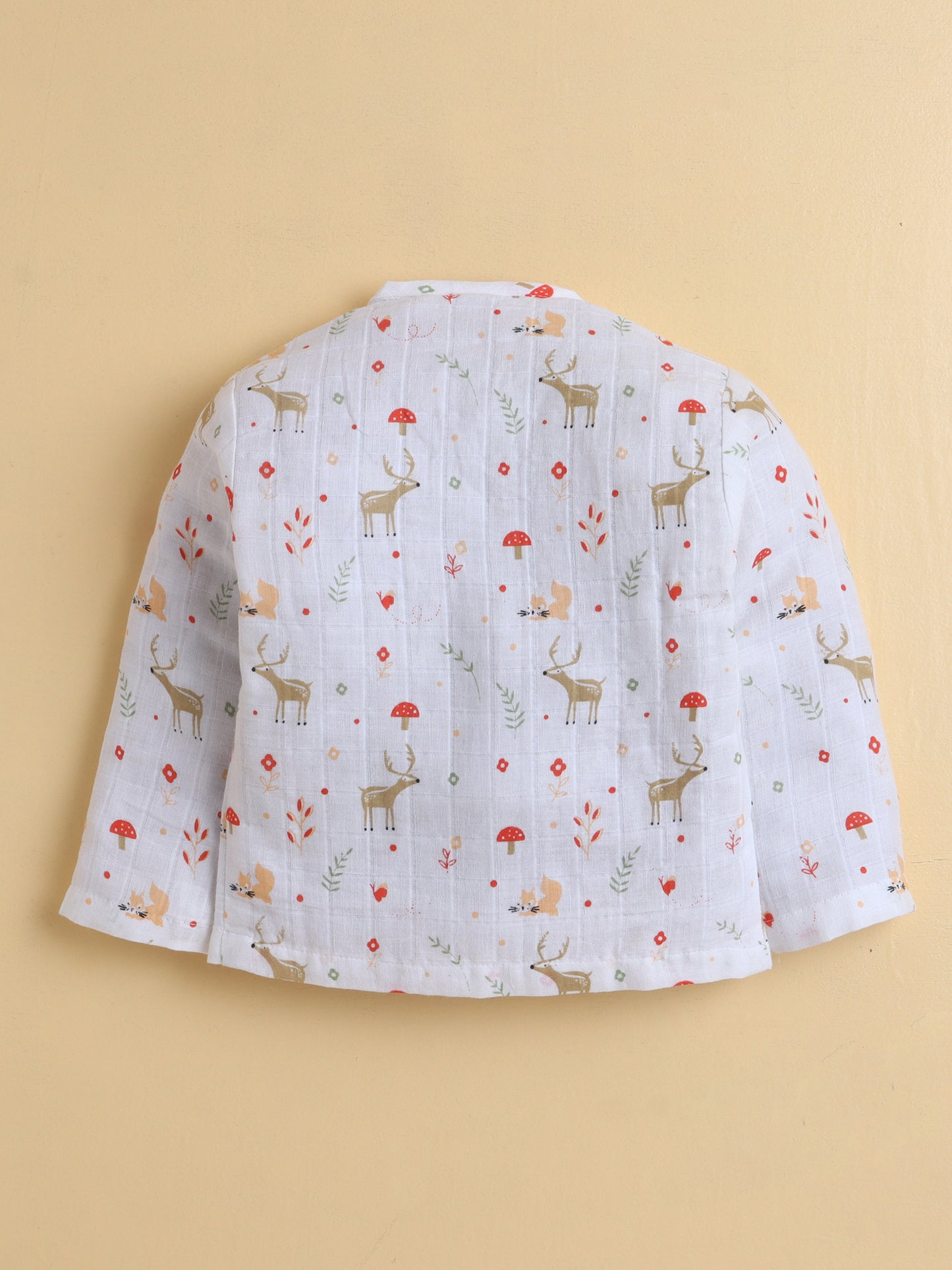 Polka Tots Muslin Cotton Sleeping Koala Print Jhabla & Pant Set