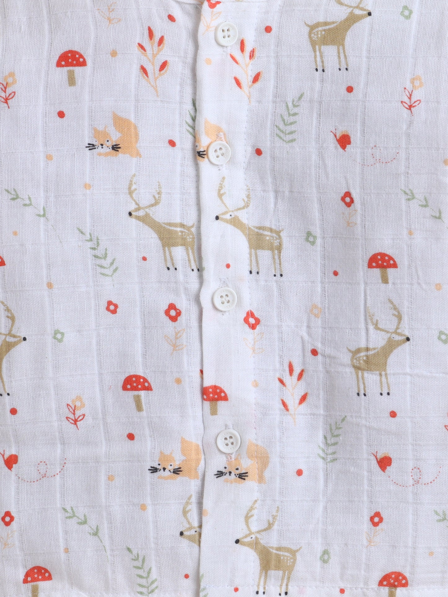 Polka Tots Muslin Cotton Sleeping Koala Print Jhabla & Pant Set