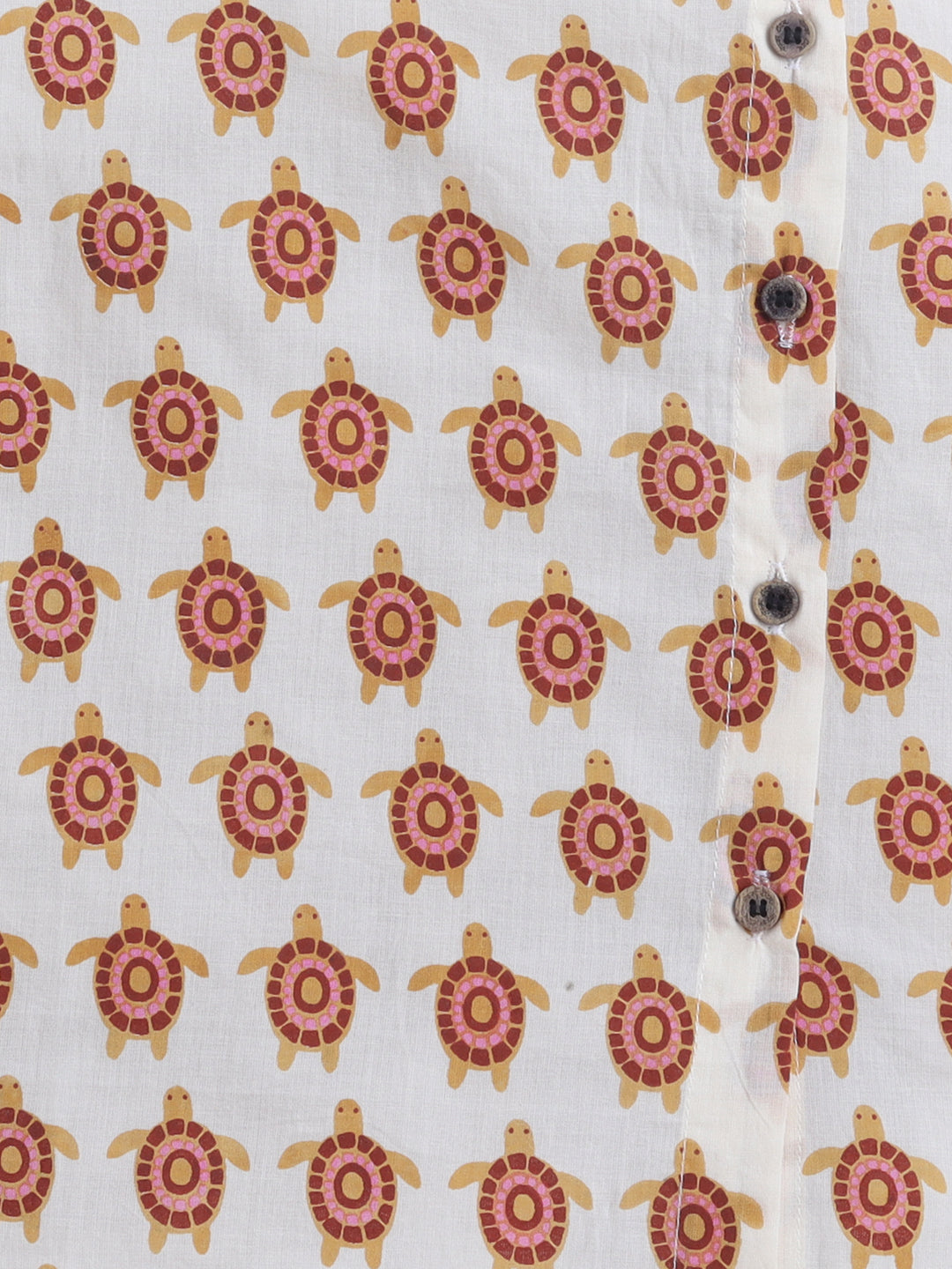 Polka Tots  Turtle  print Sleeveless Jhabla and Pant Set - Multicolor