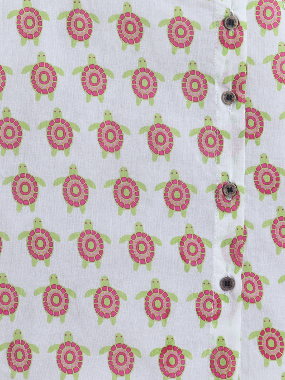 Polka Tots  Turtle  print Sleeveless Jhabla and Pant Set - Multicolor