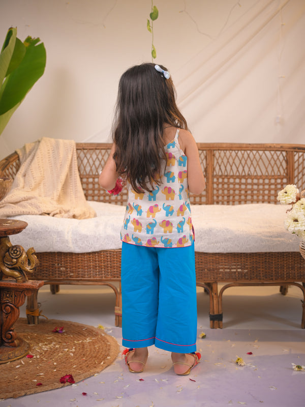 Polka Tots Girls Spaghetti & Bottom Set- Multicolour