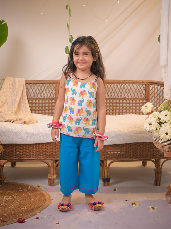 Polka Tots Girls Spaghetti & Bottom Set- Multicolour