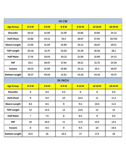 Polka Tots Soft Muslin Cotton Full sleeves Tiny Town Print Jhabla and Pant Set - Multicolor