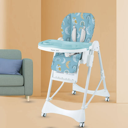 Polka Tots ChicChow Chariot 16 positions Rainbow Design High Chair - 6 to 36M ( Blue )