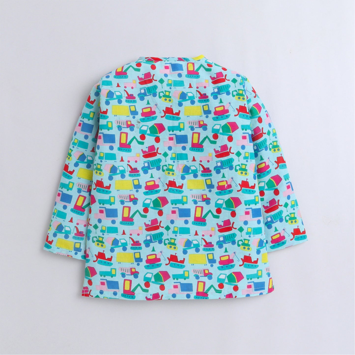 Polka Tots Kurta Pajama for Kids 100% Super Soft Cotton Night Suits for Boys & Girls Vehicle Green