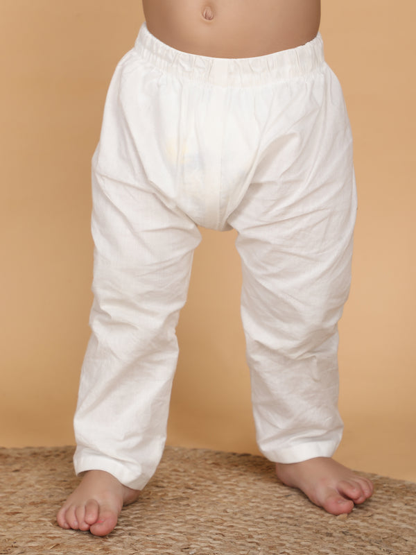 Polka Tots Sleeveless Swan print Jhabla and Pant Set - Grey