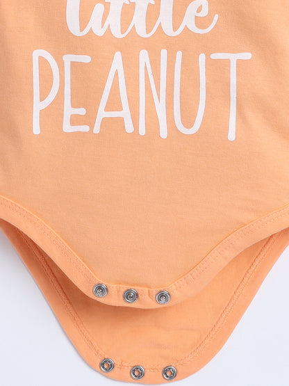 Polka Tots Pack of 3 Soft Cotton Full Sleeves Baby Onesies – Little Baby, “I Woke Up This Cute” & Little Peanut Prints (Multicolor)