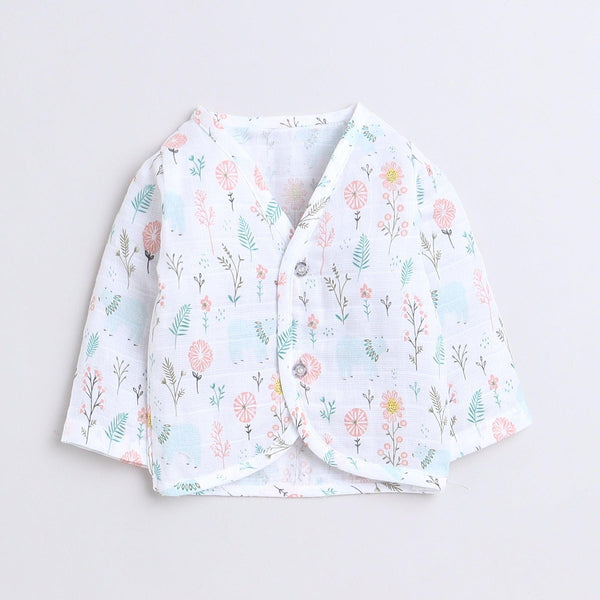 Polka Tots Soft Cotton Pack of 3 Full Sleeves Baby Jhablas