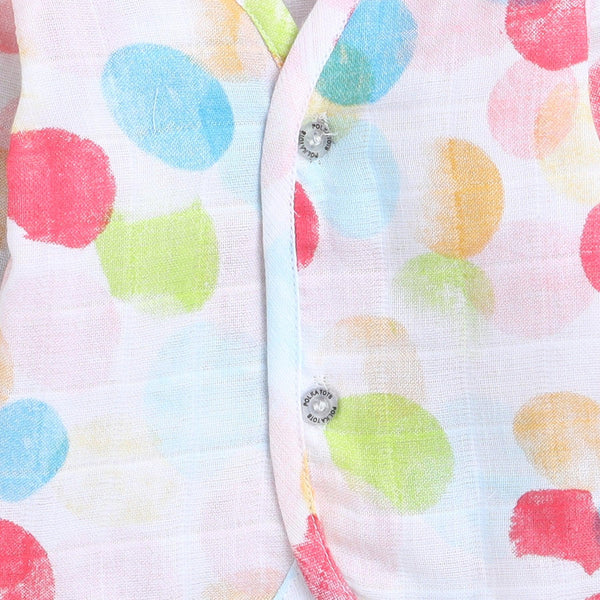 Polka Tots Soft Cotton Pack of 3 Full Sleeves Baby Jhablas