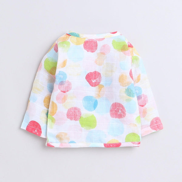 Polka Tots Soft Cotton Pack of 3 Full Sleeves Baby Jhablas