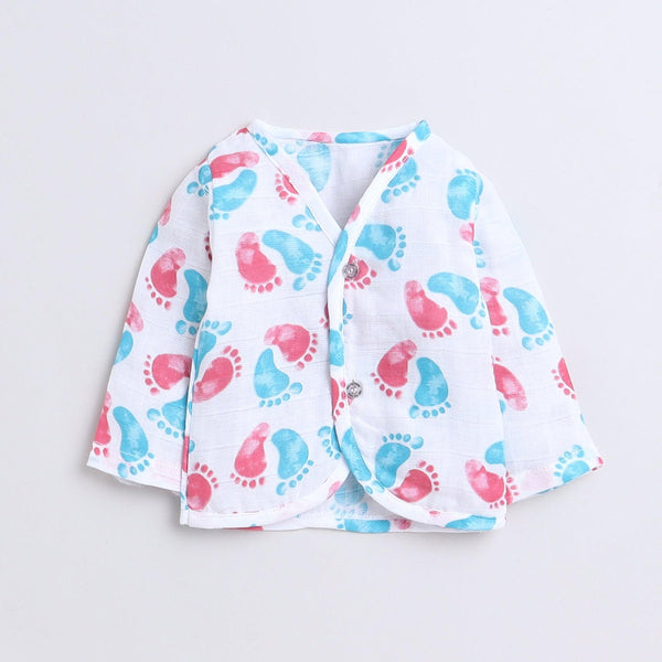 Polka Tots Soft Cotton Pack of 3 Full Sleeves Baby Jhablas