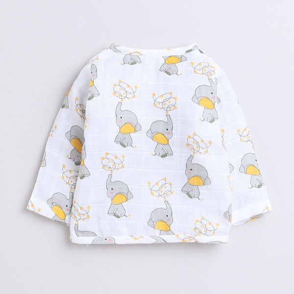 Polka Tots Soft Cotton Pack of 3 Full Sleeves Baby Jhablas