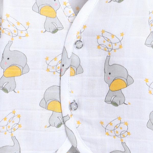 Polka Tots Soft Cotton Pack of 3 Full Sleeves Baby Jhablas