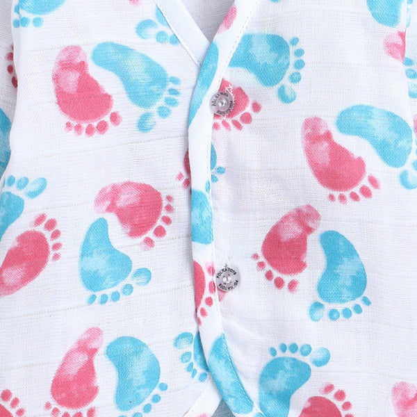 Polka Tots Soft Cotton Pack of 3 Full Sleeves Baby Jhablas