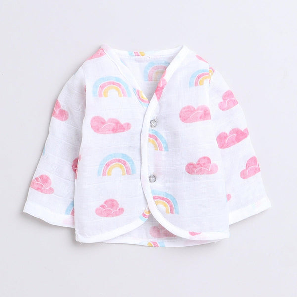 Polka Tots Soft Cotton Pack of 3 Full Sleeves Baby Jhablas