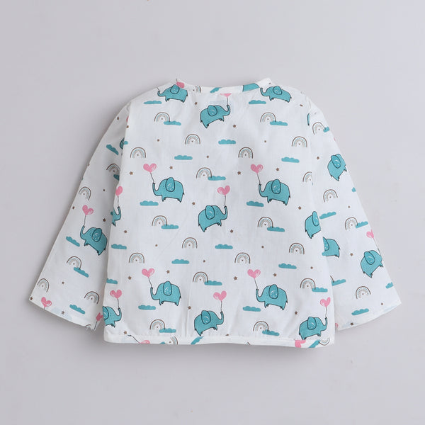 Polka Tots Soft Cotton Pack of 3 Full Sleeves Baby Jhablas
