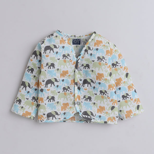 Polka Tots Soft Cotton Pack of 3 Full Sleeves Baby Jhablas