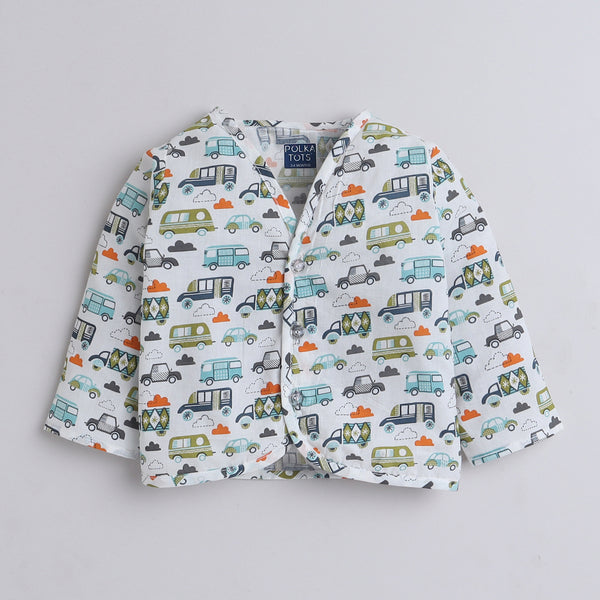 Polka Tots Soft Cotton Pack of 3 Full Sleeves Baby Jhablas