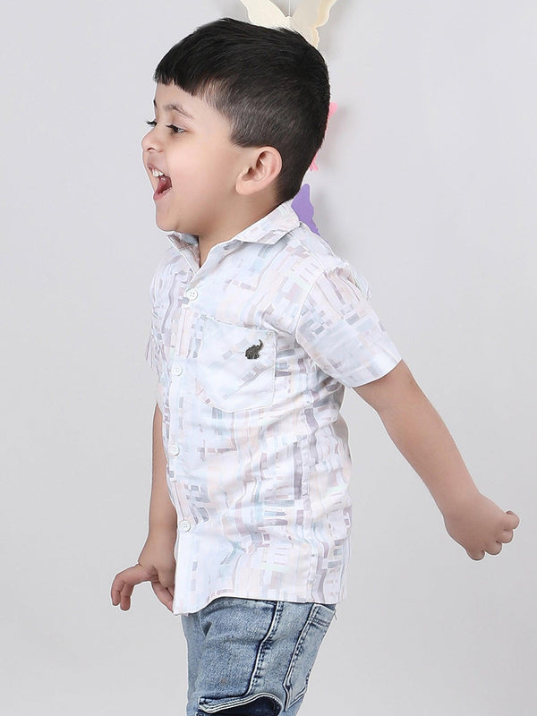 Polka Tots Half Sleeves Shirt - Multicolor