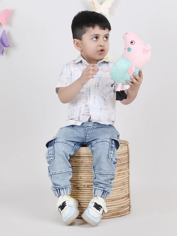 Polka Tots Half Sleeves Shirt - Multicolor