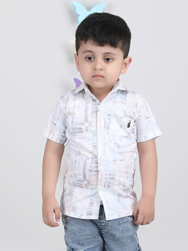 Polka Tots Half Sleeves Shirt - Multicolor