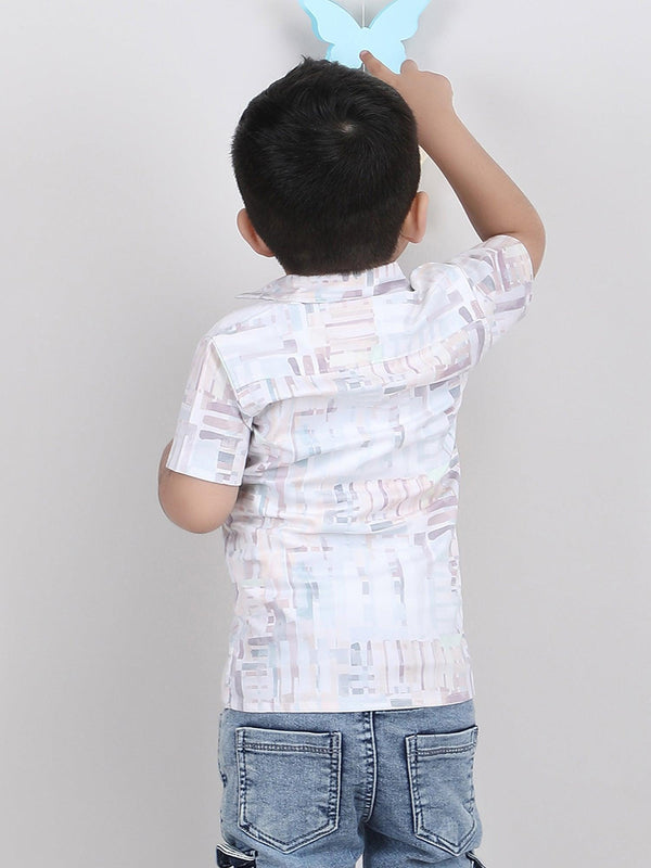 Polka Tots Half Sleeves Shirt - Multicolor