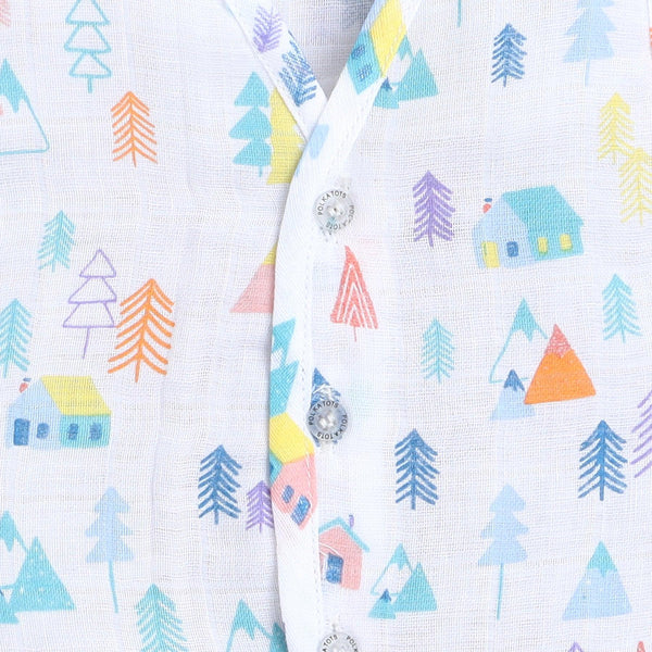 Polka Tots Soft Cotton Pack of 3 Half Sleeves Baby Jhablas