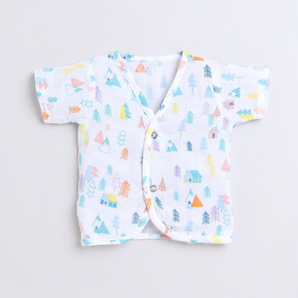 Polka Tots Soft Cotton Pack of 3 Half Sleeves Baby Jhablas