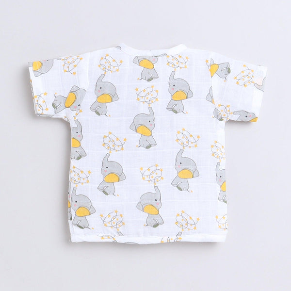 Polka Tots Soft Cotton Pack of 3 Half Sleeves Baby Jhablas