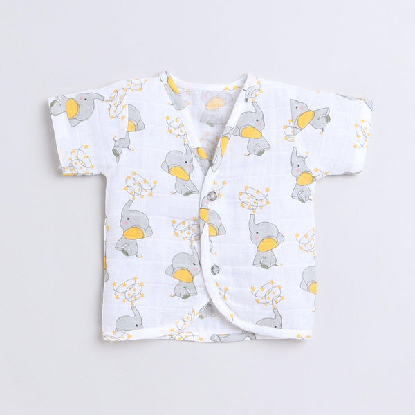 Polka Tots Soft Cotton Pack of 3 Half Sleeves Baby Jhablas