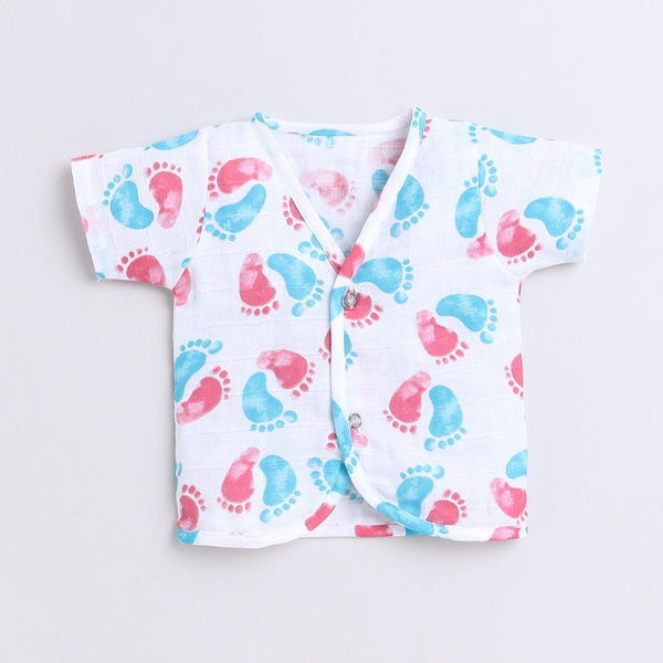 Polka Tots Soft Cotton Pack of 3 Half Sleeves Baby Jhablas