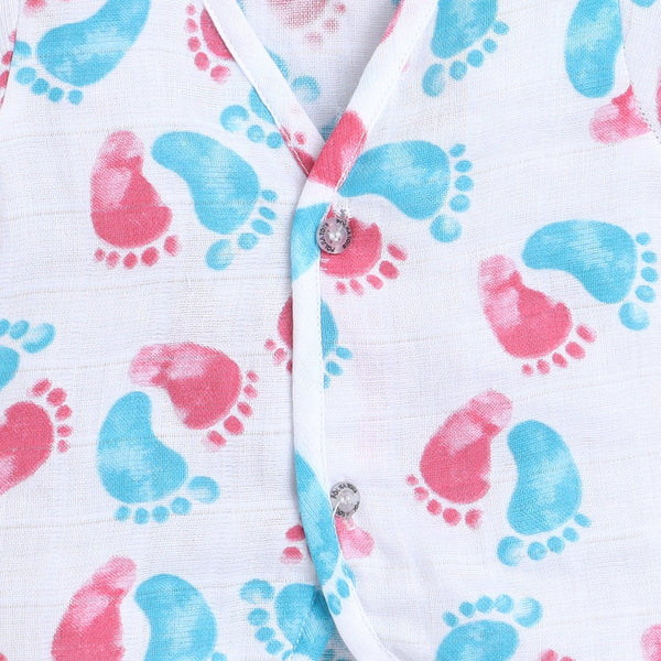 Polka Tots Soft Cotton Pack of 3 Half Sleeves Baby Jhablas