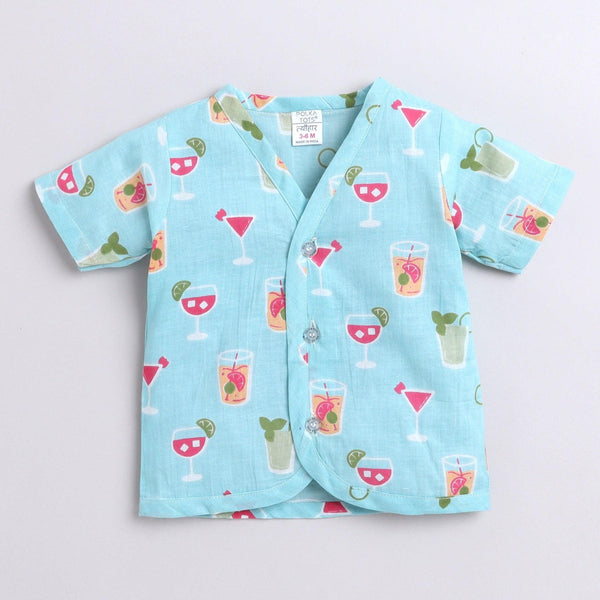Polka Tots Soft Cotton Pack of 3 Half Sleeve Baby Jhablas