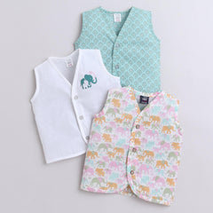 Polka Tots Soft Cotton Pack of 3 Half Sleeve Baby Jhablas