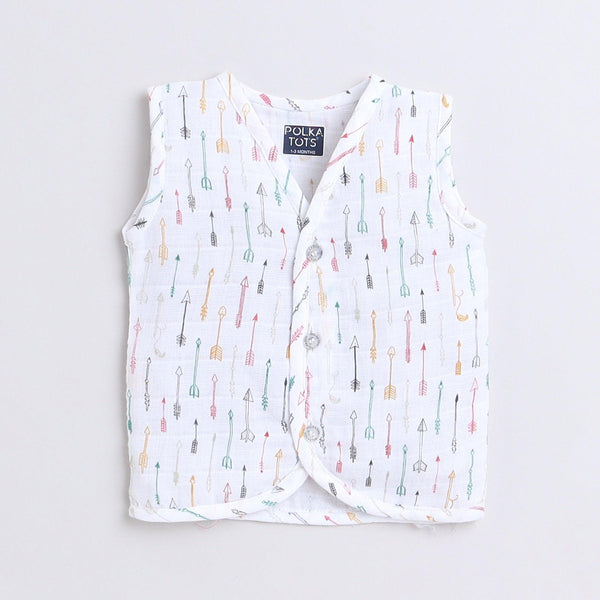 Polka Tots Soft Cotton Pack of 3 Sleeveless Baby Jhablas