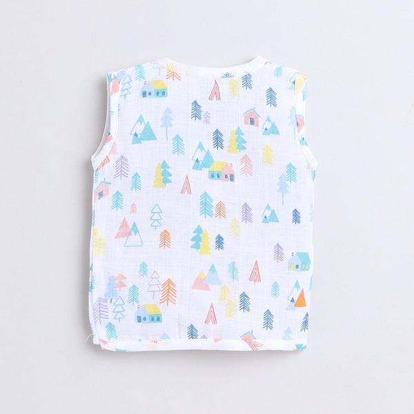 Polka Tots Soft Cotton Pack of 3 Sleeveless Baby Jhablas