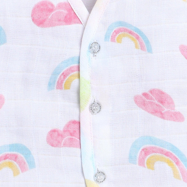 Polka Tots Soft Cotton Pack of 3 Sleeveless Baby Jhablas