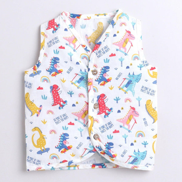 Polka Tots Soft Cotton Pack of 3 Sleeveless Baby Jhablas