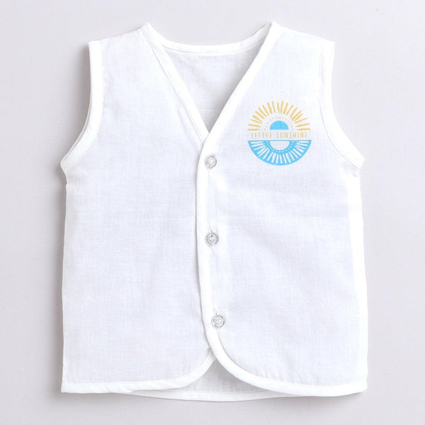 Polka Tots Soft Cotton Pack of 3 Sleeveless Baby Jhablas