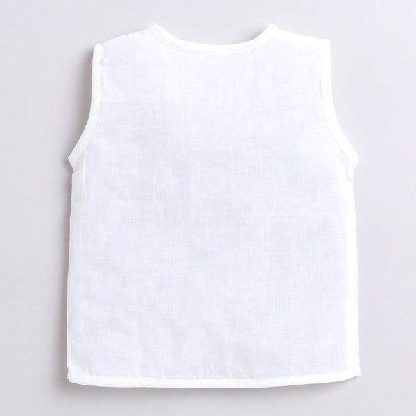 Polka Tots Soft Cotton Pack of 3 Sleeveless Baby Jhablas