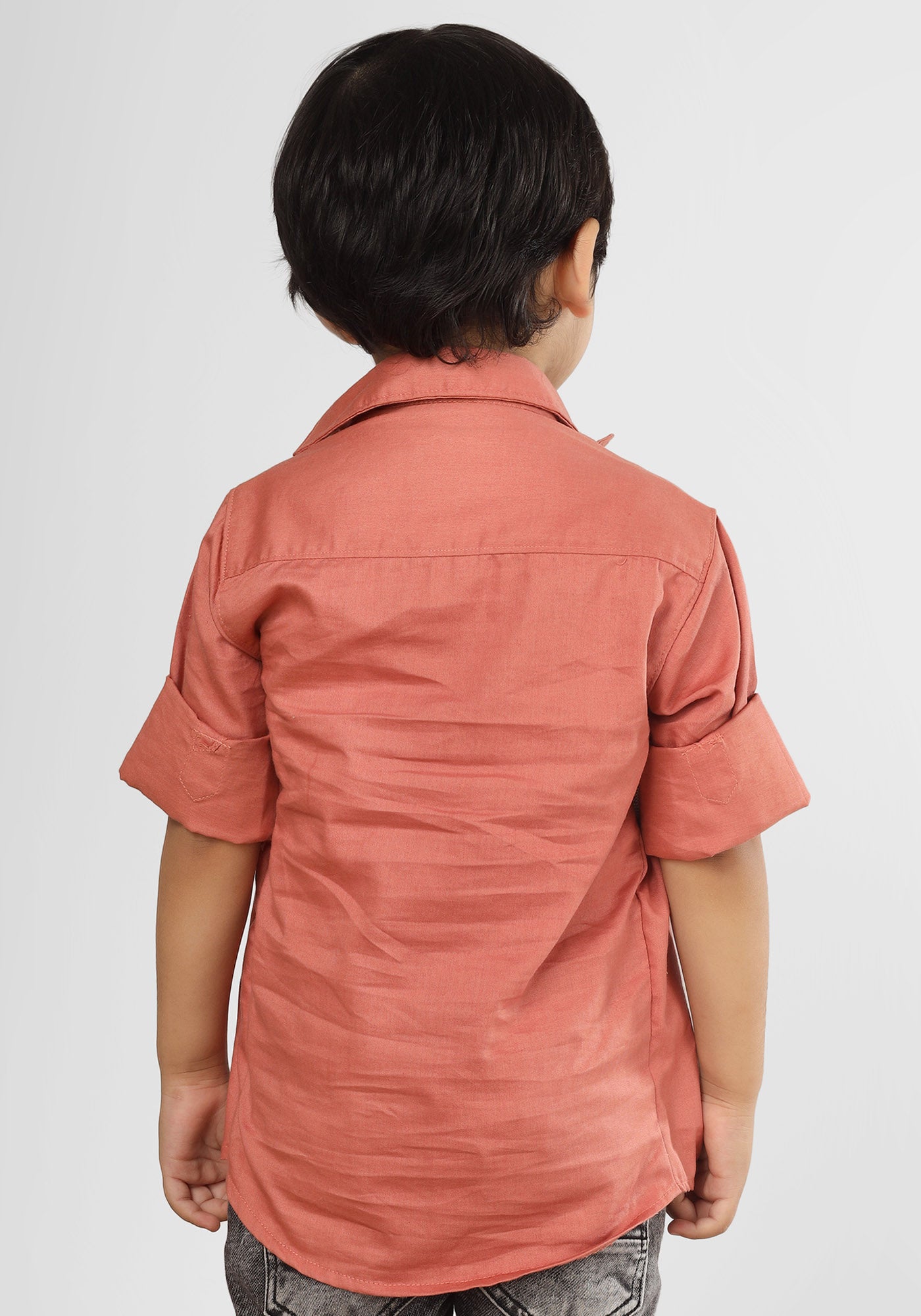 Polka Tots Full Sleeves Tshirt Shirt - Peach