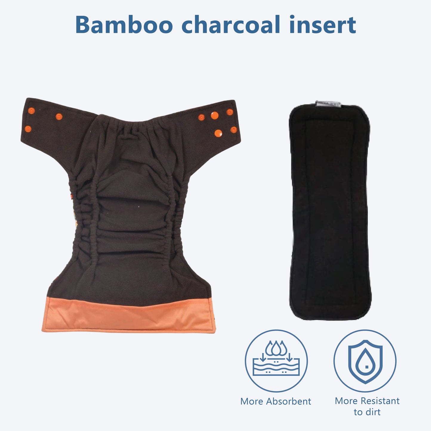 Bamboo Charcoal Reusable Cloth Diaper (Cow)