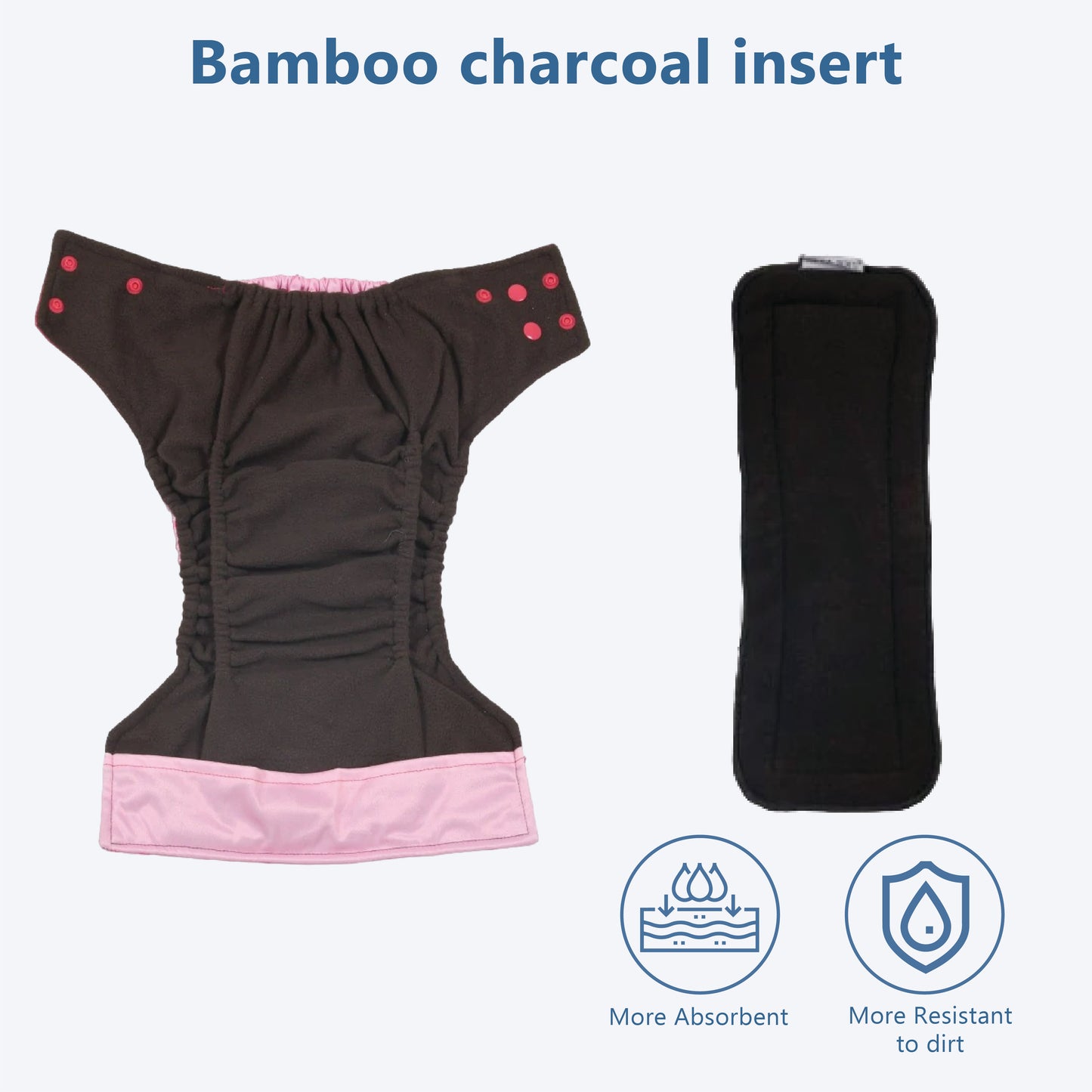 Bamboo Charcoal Reusable Cloth Diapers (Elephant)